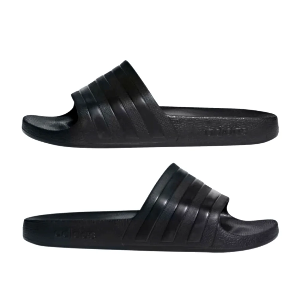 Adidas Adilette Shower Slides Black On Black Stripe New Mens 7‎ Womens 8